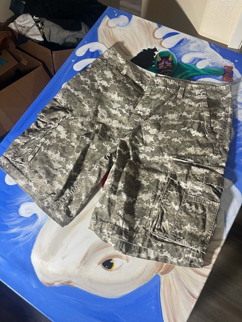 Faded Glory Digital Camo Cargo Shorts Size 38